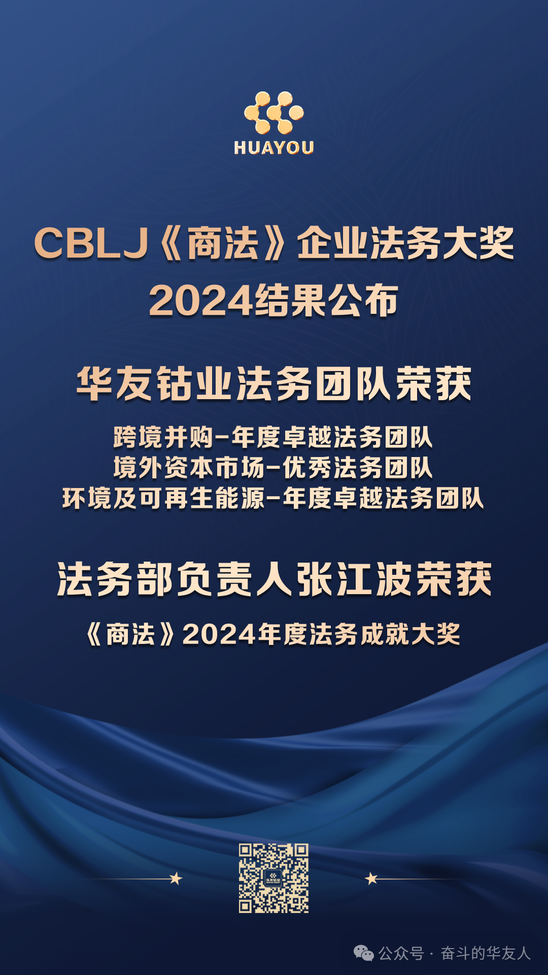 Grand Slam! Wins CBLJ's Business Law Journal's Annual Corporate Law Awards!-News Releases-Huayou New Energy Technology (Quzhou) Co., Ltd.